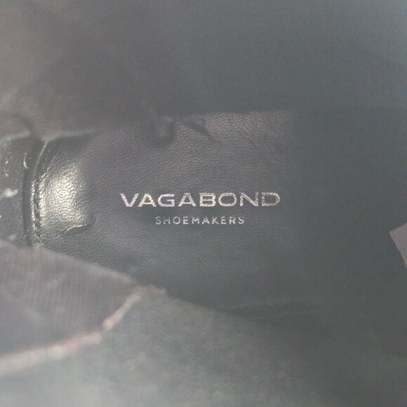 Vagabond Tara Platform Chelsea Boots 10 Gray Patent Leather Y2k Chunky Booties - Picture 11 of 12